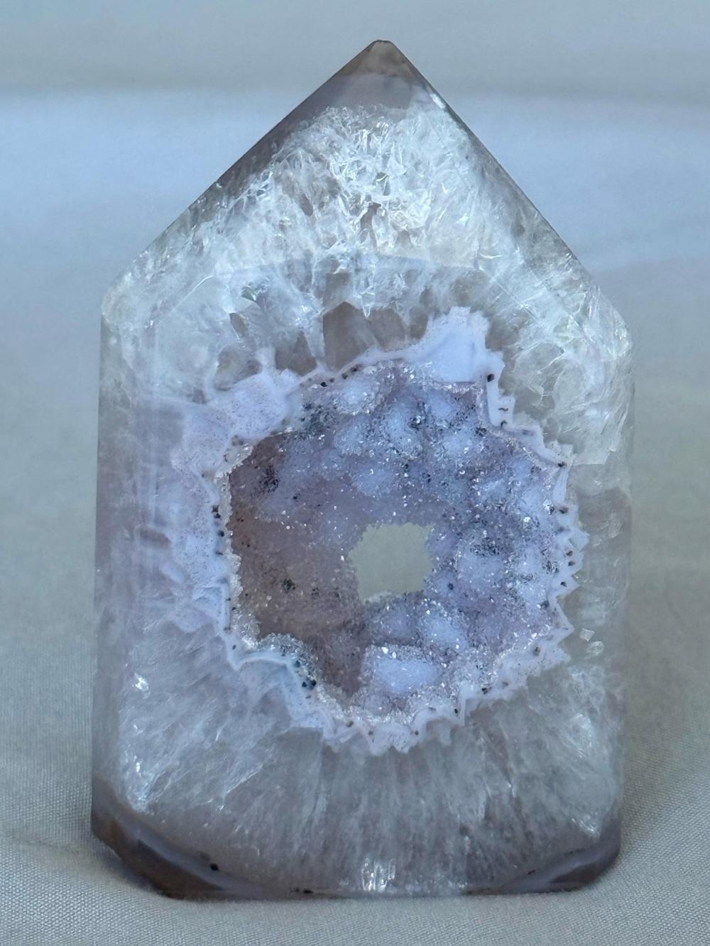 Druzy Lilac Bubbles in Agate Tower